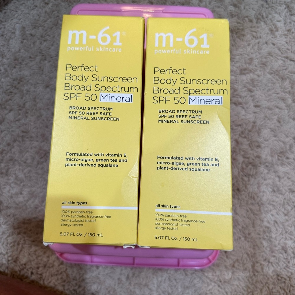 m-61 Perfect Body  SPF 50 Mineral Reef Safe Mineral Sunscreen $60 for BOTH